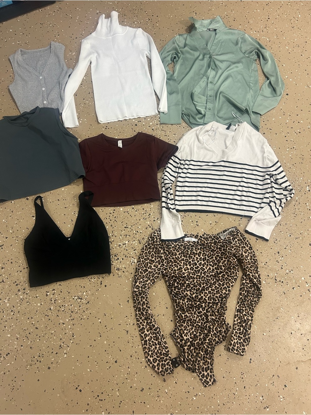 Leopard Print Long Sleeve Bodysuit - Brown  Lot of Women’s Tops  Shirts